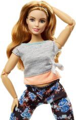 Made to Move Dolls with 22 Joints and Yoga Clothes, Floral, Pleach Barbie - Image 6