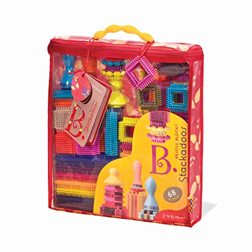 Bristle Blocks Stackadoos 68 Toy Blocks in a Storage Pouch B . toys