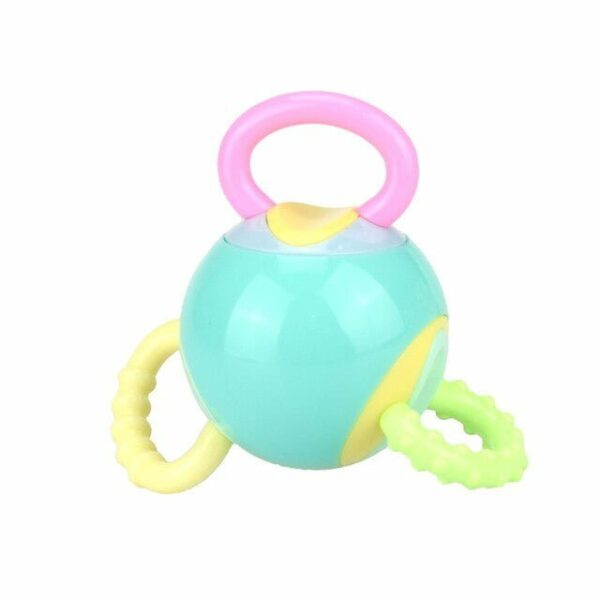 Huanger 0 12month Baby Toys 2 in 1 Rattle Teether Ball Hand Bell Rattles Develop Le3ab Store