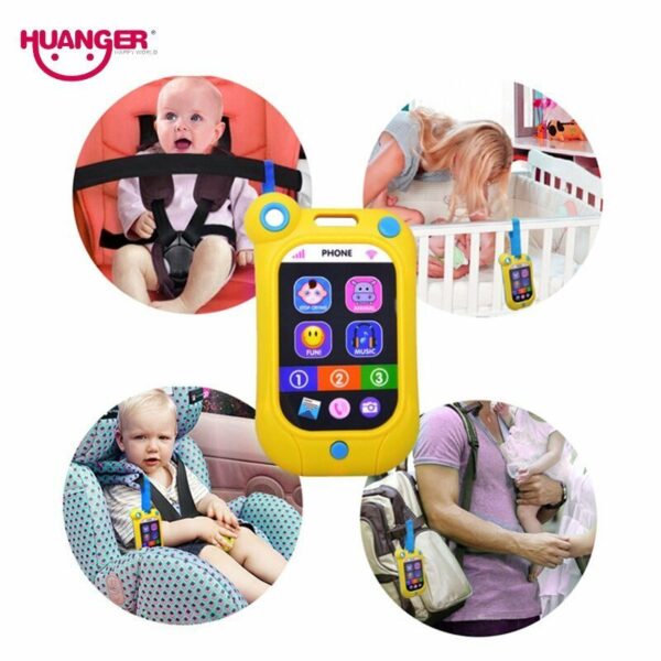 Huanger Baby Electronic Mobile Phone Mini Musical Cute Kids Toy 0 12 Monthes Children Early Educational Le3ab Store
