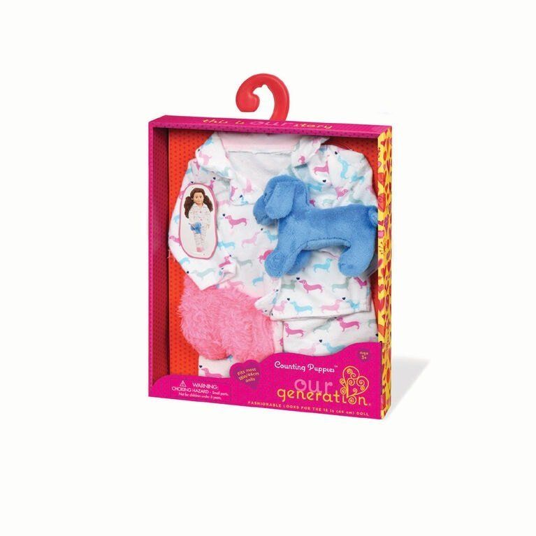 Pajama Outfit for 18 Dolls - Counting Puppies Shop this collection Pajama Outfit for 18 Dolls - Counting Puppies Shop this collection Our Generation