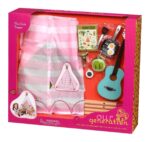 Play Tent with Accessories for 18 Dolls - Mini Tent Playset - Pink Our Generation