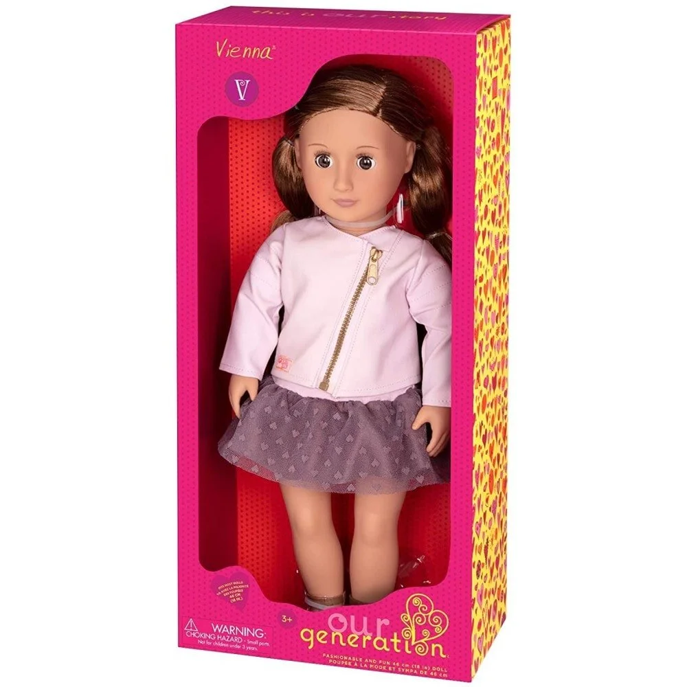 Vienna Doll With Pink Leather Jacket Our Generation Vienna Doll With Pink Leather Jacket Our Generation