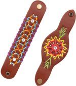 Bracelet Making Kit – 28pc Jewelry Set with Embroidery Floss and Leatherette Cuffs Craftabelle - Image 3