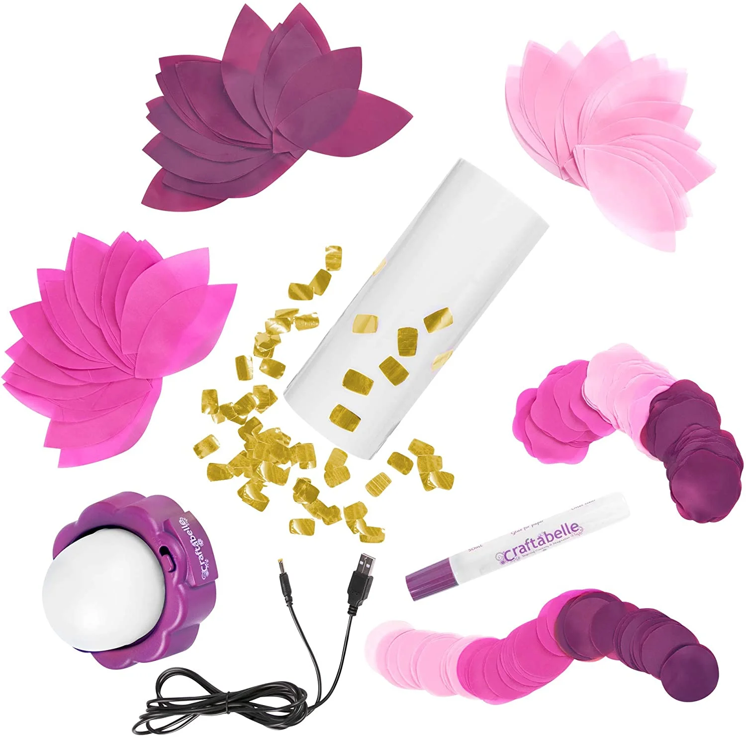 Lampshade Decorating Kit – 323pc LED Lamp Set with Fabric Accessories Craftabelle - Image 6