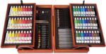 117pc Painting Set with Pencils and Pastels – Wooden Art Case Craftabelle - Image 5