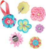 Flower Hair Accessories Kit – 150pc Set with Felt Shapes Buttons Craftabelle - Image 4