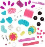 Flower Hair Accessories Kit – 150pc Set with Felt Shapes Buttons Craftabelle - Image 3