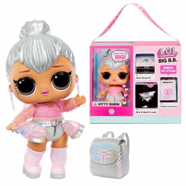 L.O.L. Surprise! Big B.B. (Big Baby) Kitty Queen – 11 Large Doll