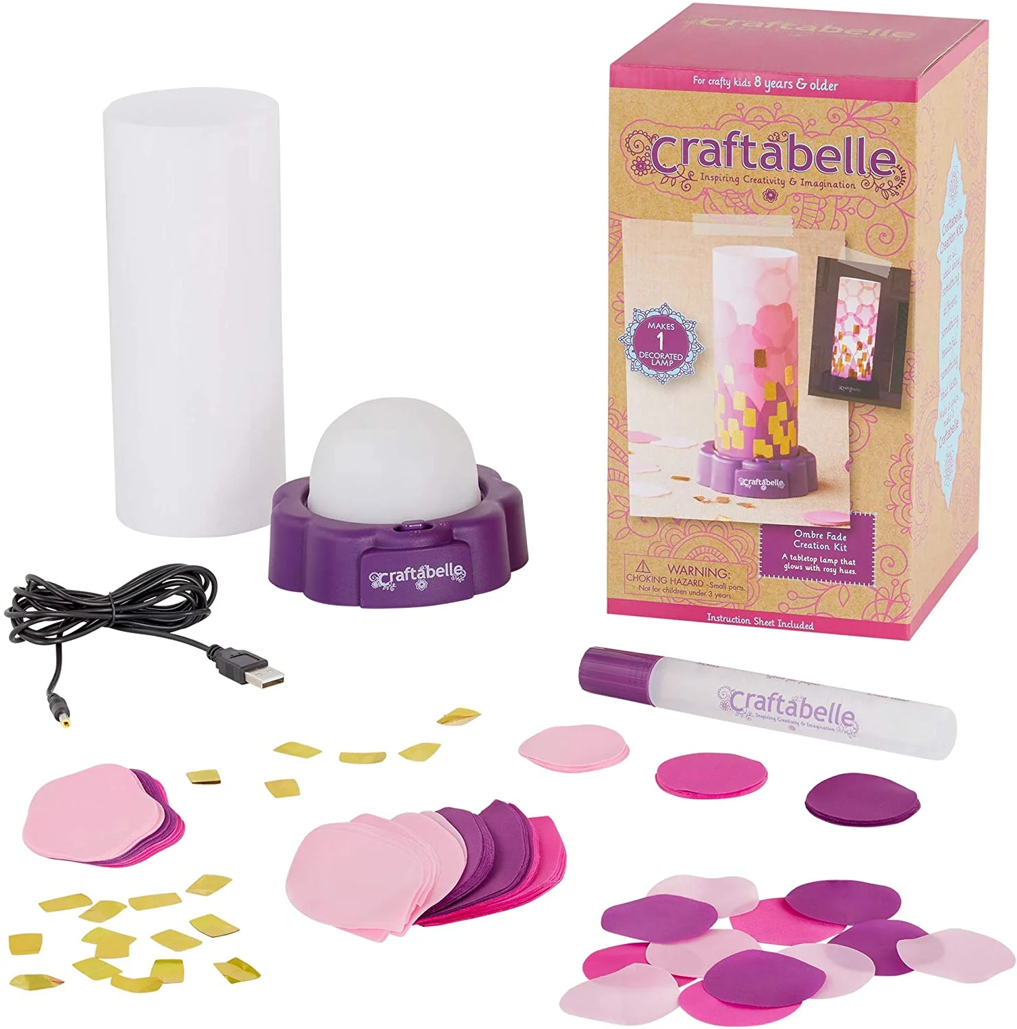 Lampshade Decorating Kit – 323pc LED Lamp Set with Fabric Accessories Craftabelle Lampshade Decorating Kit – 323pc LED Lamp Set with Fabric Accessories Craftabelle