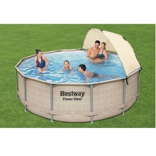 Power steel swimming pool 3.96m 1.07m + umbrella Power steel swimming pool 3.96m 1.07m + umbrella + ladder + cover + filter