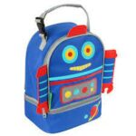 Stephen Joseph Lunch bag, Robot is a blue lunch box that your kid will love! It is easy to carry and comes with extendable strap. Lunch Pals keep food fresh and at the right temperature with full insulation. Put extra snacks and napkins in the separate bottom compartment. This adorable little robot will be perfect for school and picnics. Two spacious compartments Fully lined and insulated Extendable strap 7 x 9.5 x 5.25 (18cm x 24cm x 12.5cm)