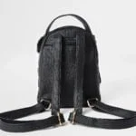 Girls Black Monogram Panda Mini Backpack River Island - Image 3