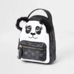 Girls Black Monogram Panda Mini Backpack River Island - Image 2