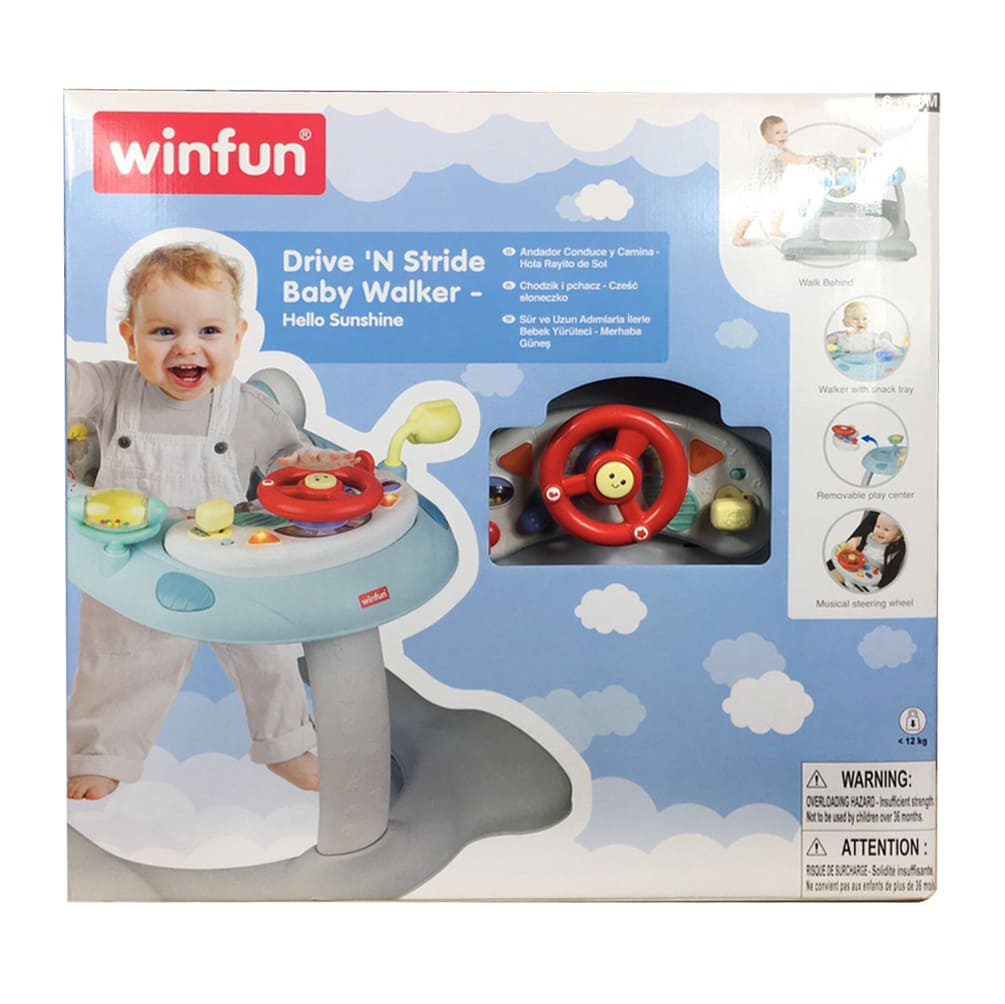 Drive 'N Stride Baby Walker - Hello Sunshine Drive 'N Stride Baby Walker - Hello Sunshine Winfun