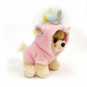 Gund Dog Plush Toy with Pink Unicorn Costume