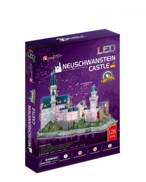 قلعة نويشفانشتاين أدى بازل 3D من قبل كيوبيك فن