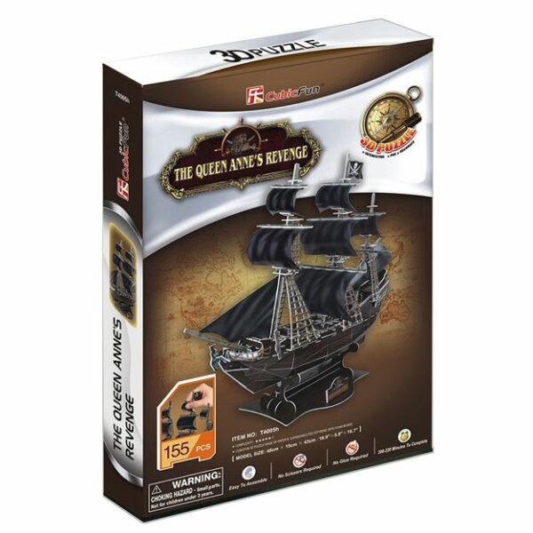 Queen Anne's Revenge 3D Puzzle 155 Pieces By Cubic Fun | Le3ab Store