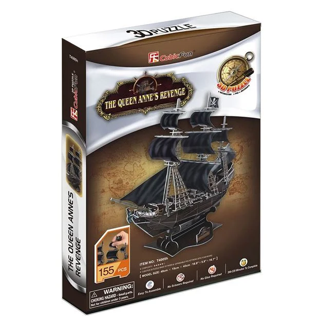 Queen Anne's Revenge 3D Puzzle 155 Pieces Cubic Fun