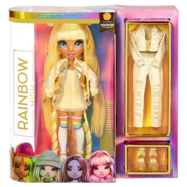 Rainbow High Sunny Madison Yellow Fashion Doll with 2 Outfits