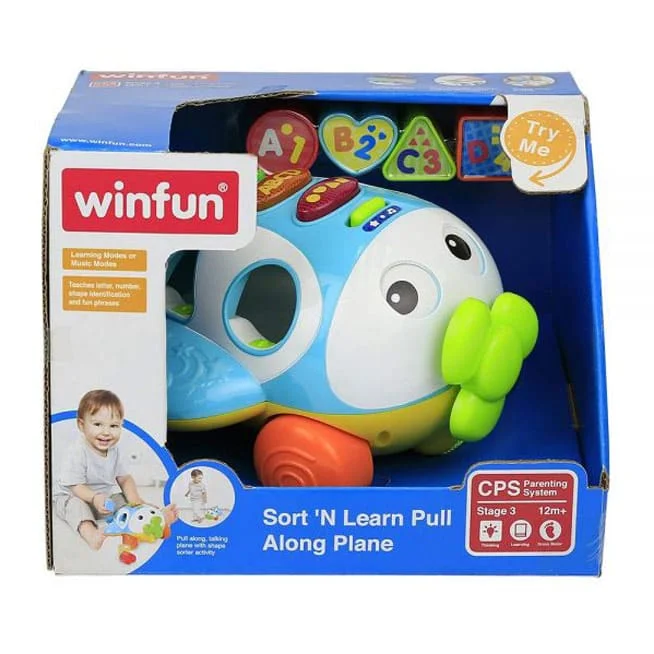 Sort'N Learn Pull Along Plane Winfun