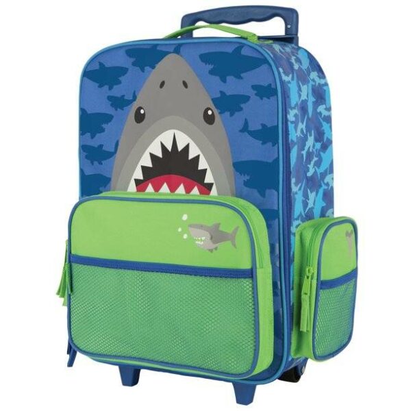 Stephen Joseph Rolling Luggage Shark blue