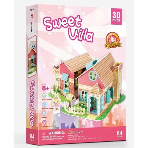 Sweet villa 3D Puzzle (84 Pcs) by CUBIC FUN