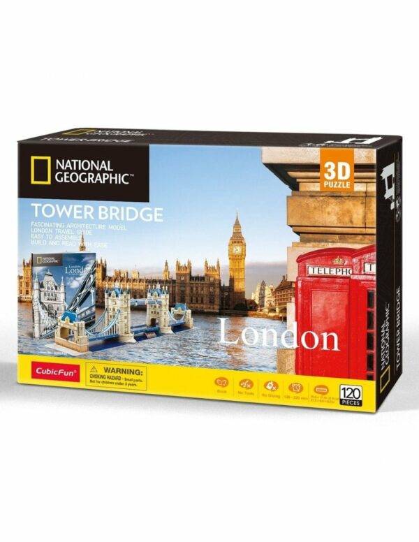 Tower Bridge Shaped 3D Puzzle 120 Pieces by Cubic Fun