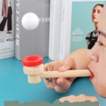 Wooden Blow Ball Rod Toys Magic Trick Blowing Ball - Image 2