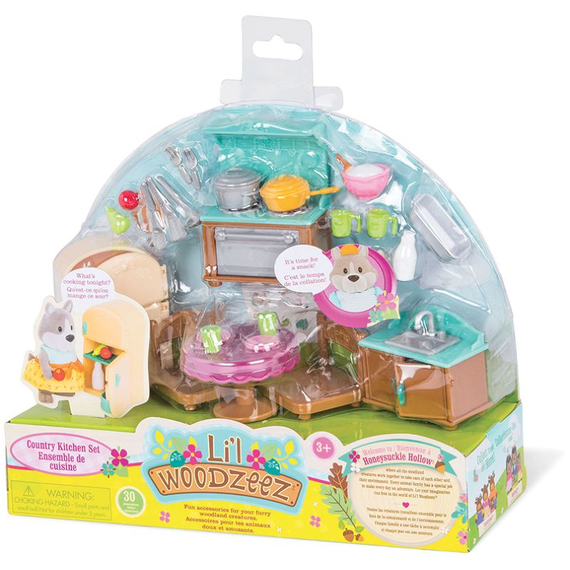 Country Kitchen Set Country Kitchen Set Miniature Furniture Playset - Li'l Woodzeez - Image 1
