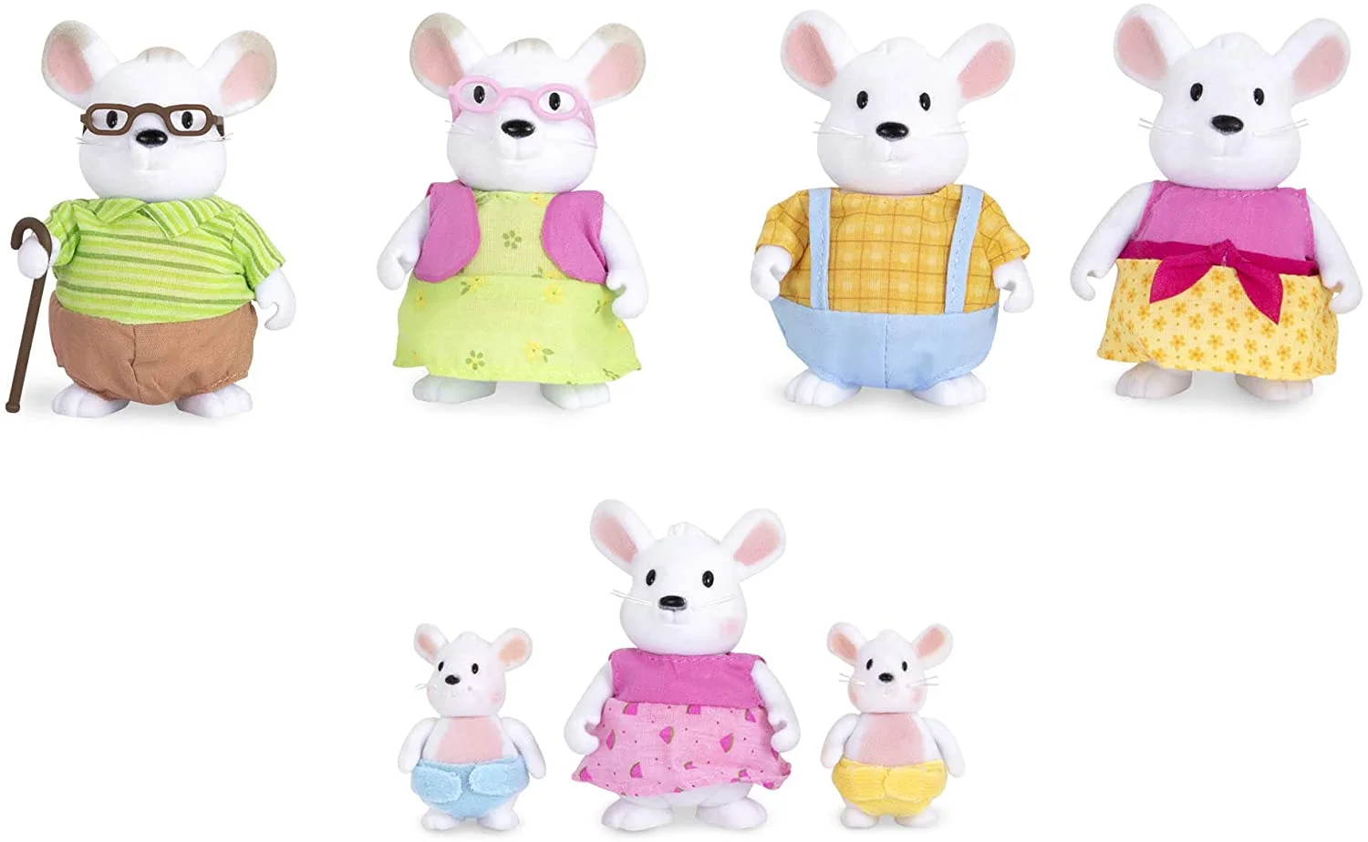 Nibblekin Mouse Family Miniature Animal Figurine Set - Li'l Woodzeez - Image 3