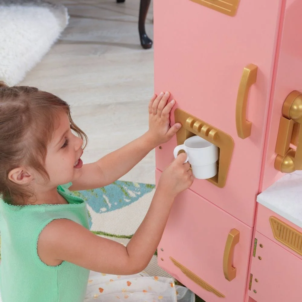 Limited Edition Vintage Kitchen Pink & Gold - KidKraft 53443-CSM - Image 5