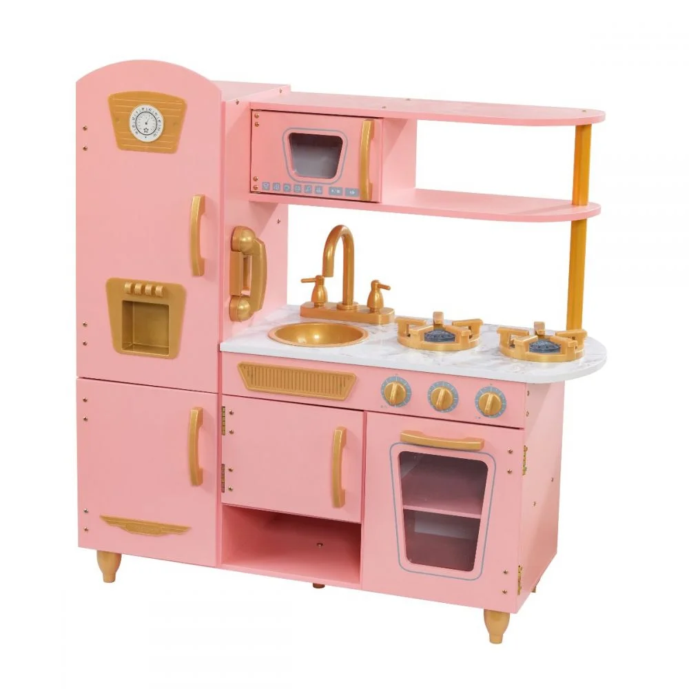 Limited Edition Vintage Kitchen Pink & Gold - KidKraft 53443-CSM - Image 10