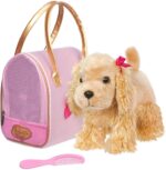 Cocker Spaniel Stuffed Puppy with Pink and Gold Pucci Pups - Image 4