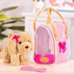 Cocker Spaniel Stuffed Puppy with Pink and Gold Pucci Pups - Image 2