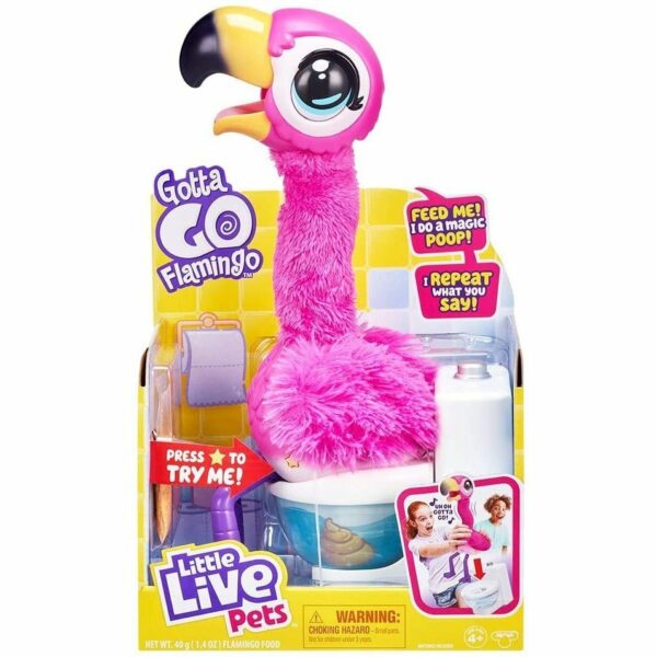 Little Live Pets Gotta Go Flamingo Interactive plush toy that eats, sings, moves, poops and talks