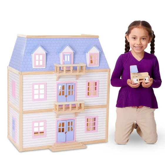 Multi-Level Dollhouse With 19 pcs Furniture Melissa & Doug Multi-Level Dollhouse With 19 pcs Furniture Melissa & Doug