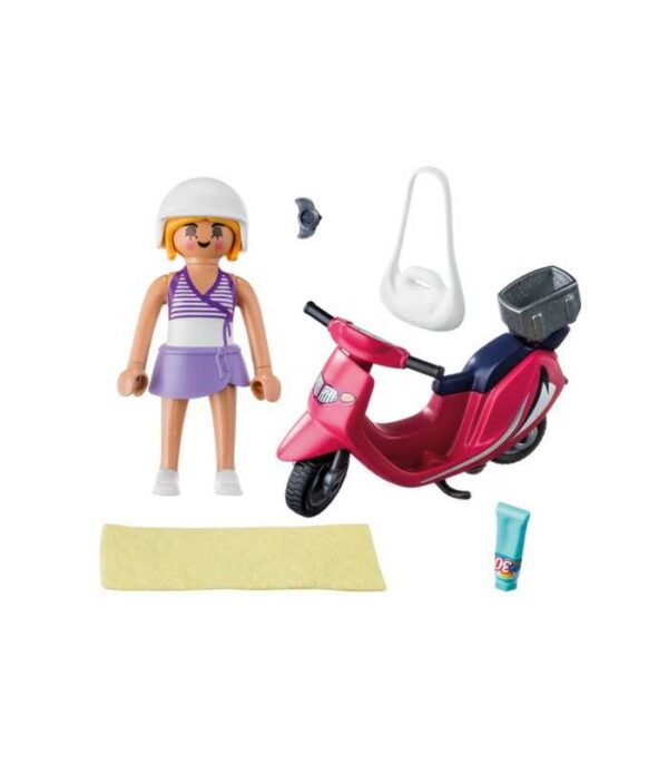 playmobil 9084 girl with scooter لعب ستور