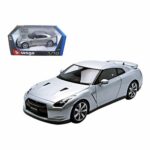 2009 Nissan GTR R-35 Silver Diecast Model Car 1/18 Bburago - Image 4