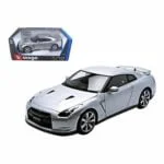 2009 Nissan GTR R-35 Silver Diecast Model Car 1/18 Bburago - Image 4