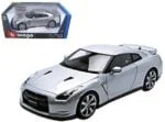 2009 Nissan GTR R-35 Silver Diecast Model Car 1/18 Bburago - Image 6
