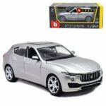 Maserati Levante Silver 1/24 Diecast Model Car by Bburago