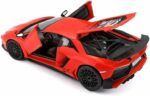Bburago Lamborghini Aventador -Red- 1:24 Model Car - Image 4
