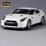 2009 Nissan GTR R-35 Silver Diecast Model Car 1/18 Bburago - Image 3
