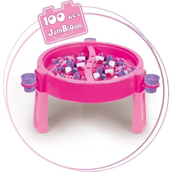 Dolu 2 in 1 Play Table with Unicorn Blocks 2 Le3ab Store