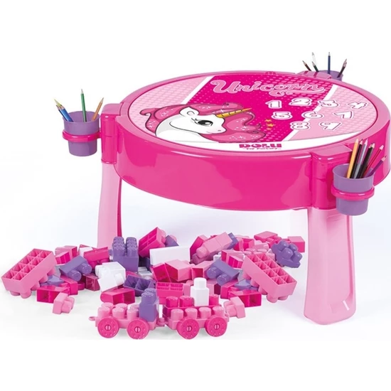Dolu 2-in-1 Play Table with Unicorn Blocks E Dolu 2-in-1 Play Table with Unicorn Blocks