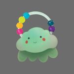 B. toys Rain-Glow Squeeze Light-Up Cloud Rattle for Babies - Image 3