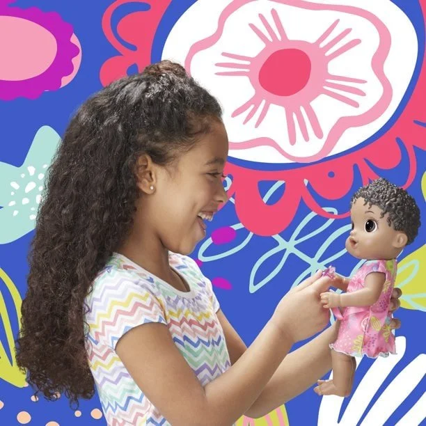 Baby Alive Baby Lil Sounds: Interactive Black Hair Baby Doll, Includes Dress and Pacifier - Image 7