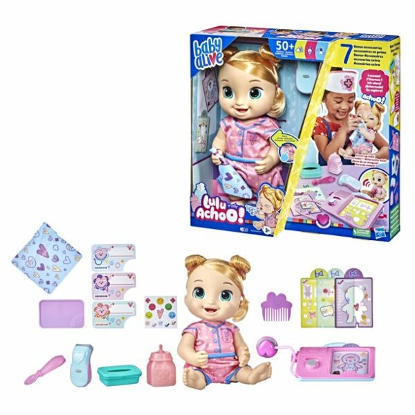baby alive lulu achoo doll bonus pack interactive doctor play toy blonde hair 1 Le3ab Store