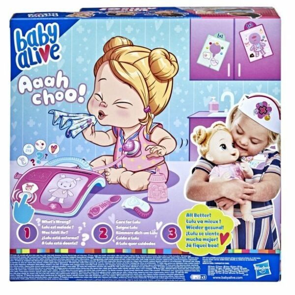 baby alive lulu achoo doll bonus pack interactive doctor play toy blonde hair 3 Le3ab Store